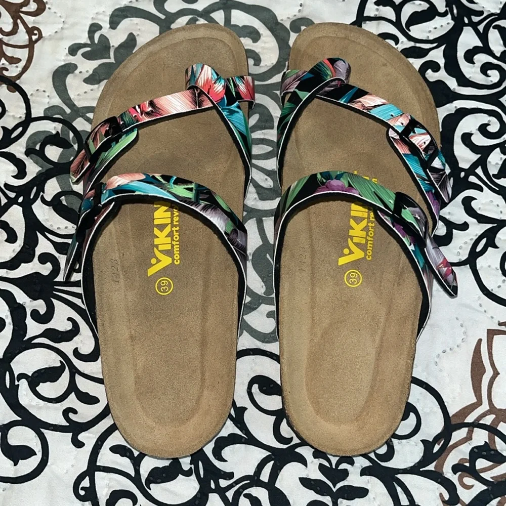 Viking Tropical Palm Print Sandals - Picture 2 of 6